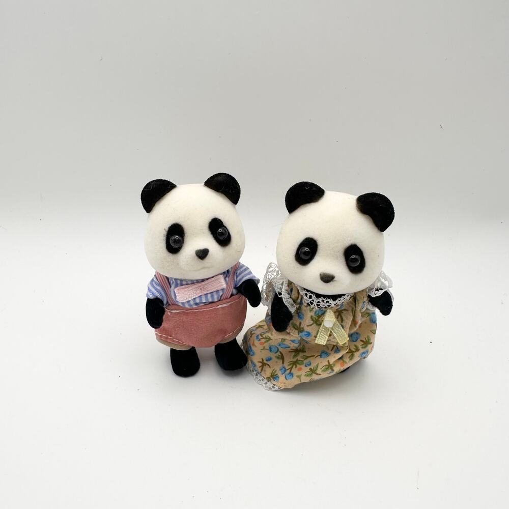Calico Critters Wilder Panda Brother Sister Kids Figures Original Dresses READ